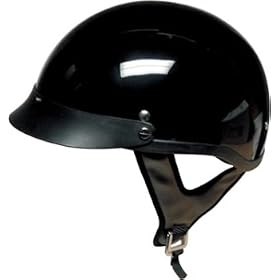 Gloss Black DOT motorcycle helmet