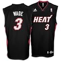 Dwyane Wade Jersey: adidas Black Replica #3 Miami Heat Jersey