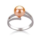 Jenna Pink 7-8mm AAA Freshwater Sterling Silver Pearl Ring