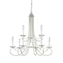 Thomas Lighting SL8089-42 Somerset - Nine Light Chandelier, Matte Nickel Finish