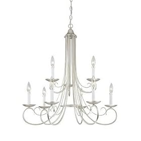 Thomas Lighting SL8089-42 Somerset - Nine Light Chandelier, Matte Nickel Finish