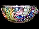 Butterfly Meadow Design - Hand Painted - Serving Bowl - 11 inch diameter