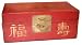 Antique Fortune and Longevity money box - chinese red