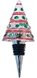 Candy Cane Glass Bottle Stopper