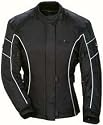 TOURMASTER/CORTECH TRINITY WOMENS MOTORCYCLE JACKET BLACK SIZE:MED