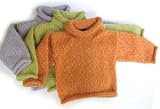 Handknit Roll Neck Pullover Sweater in Pure Baby Alpaca (Baby, Toddler, 2/3T)