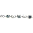 14K White Gold Aquamarine and Diamond Bracelet