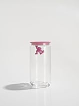 A di Alessi Gianni Glass Jar, Pink Lid, 140 cl, (AMDR06 P)