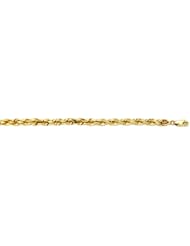 14K Gold Y Rope D.C. 4.5-5.3mm Necklace 24 Inch