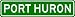 PORT HURON City Limit Sign - High Quality Aluminum