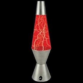 Lava Lamp Original Brand Lightning 2 Black Base Red Plasma with Speed Control by Lava Brand