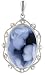 14K White Gold Framed Agate Cameo Mother Holding Baby Pendant with Diamonds - 3/4x1/2