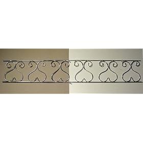 Trellis Frieze Elements-Hearts (TFE 1b-HT) -Handmade Aluminum Trellis-Frieze Panels from... by 