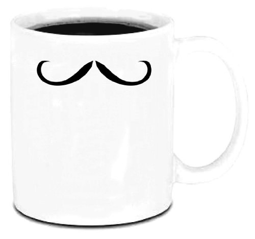 Best Cheap Rikki Knight® Pencil Handlebar Mustache Photo Quality 11 oz Ceramic Coffee Mug cup