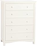 Bolton Furniture Wakefield 5 Drawer Chest white