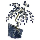 Gemstone tree, 'Sodalite Intuition' (small) 4.7" W x 4.7" H x 4.7" D