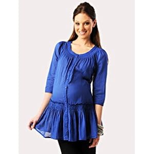 Motherhood Maternity: Loved By Heidi Klum 3/4 Sleeve Dropwaist Maternity Tunic