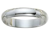 Image of 9ct White Gold D shaped with hand polished finish 3mm wide