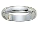 9ct White Gold D shaped with hand polished finish 3mm wide
