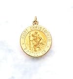Saint Christopher 14kt Gold Round Medal
