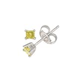 1/2 Carat tw Color Treated yellow Diamond Stud Earrings