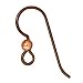 Niobium Copper Earring Hooks With 3mm Ball Hypo-Allergenic (2 Pair)
