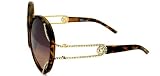 LZ New York Swarovski Crystallized Celebrity Style Women's Fashion Sunglasses SGY034 Metal & Plastic Brown