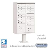 IMAGE OF Cluster Box Unit (Includes Pedestal) - 16 A Size Doors - Type III - White - USPS Access
