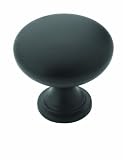 Amerock BP53005-FB Metal Finishes Knob Flat Black, 1-1/4-Inch Diameter