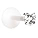 16 Gauge 3/8 Clear 3mm CZ Heart Labret Monroe