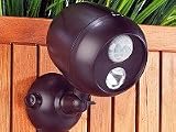 Produkt-Bild: Kabellose Aussenleuchte mit PIR Bewegungsmelder und 1W LED - Automatisches Beleuchten ohne l&auml;stiges Kabelverlegen