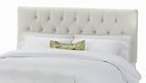 Skyline Furniture Park Avenue Queen Tufted Headboard Upholstered in Velvet White Skyline Furniture Park Avenue Queen Tufted Headboard Upholstered in Velvet White