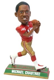 Michael Crabtree San Francisco 49ers End Zone Bobblehead Figurine