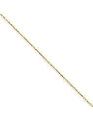 14k Yellow Gold 16in 1.2mm D/C Spiga Necklace Chain. Metal Wt- 2.66g