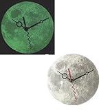 Glow in the Dark 3D Moon Clock, Wonderful by Day and Magical by Night!