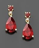 14k Gold Garnet and Diamond Accent Earrings (3-1/3 ct. t.w.)
