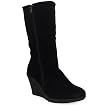faux fur wedge boots