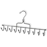 CHROME ACCESSORY & JEWELLERY HANGER - Hang flat against a wall or door or use in Wardrobe - TIE, SCARF, BELT COAT HANGER