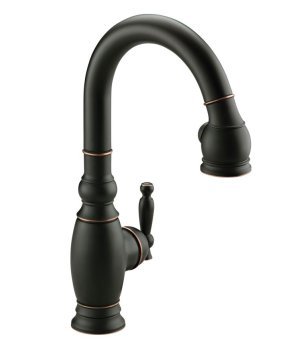 Kohler K-690-BRZ Oil Rubbed Bronze Vinnata Single Handle Pullout Spray Kitchen Faucet from the Vinna