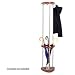 Mode Wood Costumer with Umbrella Stand, Cherry, Wood, Stand Alone, Nine Hooks