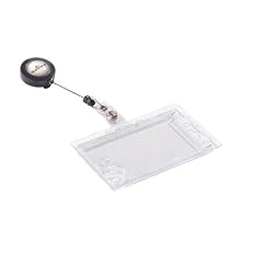 Durable 822419 Doppelbox mit Jojo f�r 2 Betriebs-/Sicherheitsausweise, 54 x 85 mm, Packung � 10 St�ck