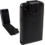 * Housse �tui pochette cuir Apple iPhone 3g 3gs - Rabat - Noir *par G�n�rique