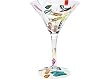 Lolita Martini Collection Flip Flops Stemware
