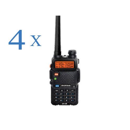 4pcs New BaoFeng UV-5R 136-174/400-480 MHz Dual-Band DTMF CTCSS DCS FM Ham Two Way Radio + Free Earpiece USA On Sale