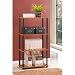 4 Tier Book Case or Storage Shelves or Cabinet - No Tool Assembly - Cherry Finish