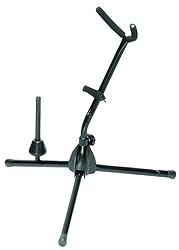On-Stage Stands Alto/Tenor Saxophone Stand with Flute/Clarinet Peg
