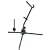 On-Stage Stands Alto/Tenor Saxophone Stand with Flute/Clarinet Peg