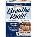 Breathe Right Original Tan - 8 Large Nasal Strips (pack of 4, totalling 32 Nasal Strips)