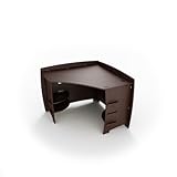 Legare 42-Inch-by-42-Inch Corner Desk, Reversible Natural Oak and Espresso Ash