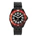 H3 OS1, Black w/Date, Orange, Red Bezel, Black Stainless